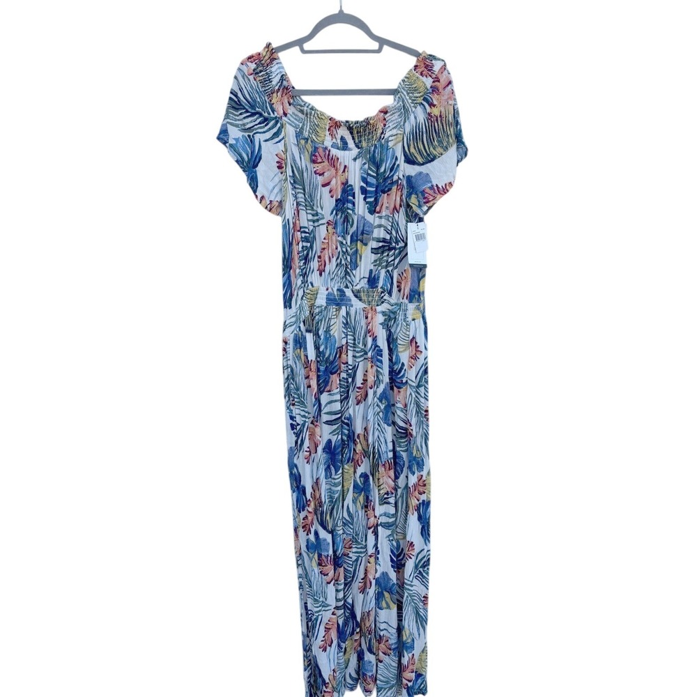 NWT Ripcurl Sayuluta Maxi Dress, Cinched Waist, Tropical,‎ Sz XL
